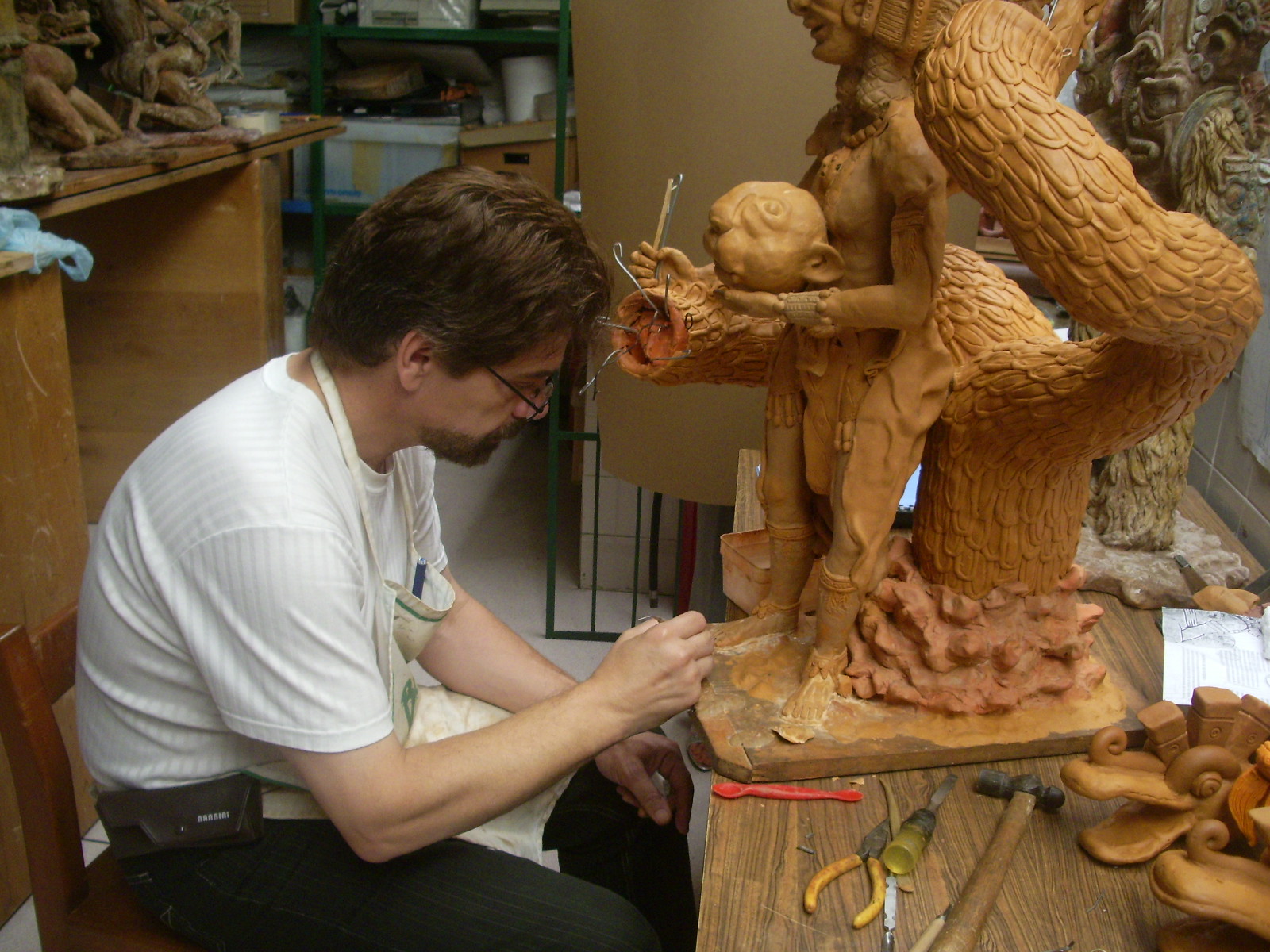 Walter Bastianetto trabajando